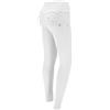 FREDDY - Pantaloni Push Up WR.up® Vita Media Tessuto Navetta Tinto in Capo, Donna, Bianco, Extra Small