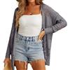GRECERELLE Cardigan all'uncinetto da donna estivo da spiaggia coprire leggero scavato aperto davanti cardigan lungo da donna protezione solare abbigliamento da spiaggia