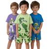 Disney Set Pigiama Multicolore Toy Story per Bambini | Grafica Buzz Lightyear, Rex e Alieni | Pigiama a Maniche Corte e Pantaloncini | Confezione da 3 Pigiami
