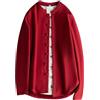 Generisch Cinese Tang Tuta Uomo Foderato In Pile Giacca Camicia Giacca Tangzhuang Kung Fu Manica Lunga Yukata Cappotto Caldo Inverno Top Cardigan Abiti Giacca Uniforme Arti Marziali