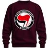 Printera Felpa con scritta Action Antifascist | Sarcasmo, solidarietà, anarchismo, punk, rock, coraggio civile, protesta, giustizia, libertà attivismo, bandiera