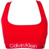 Calvin Klein Bralette Donna CK Reggiseno Brassiere Elastico a Vista Incrociata sul Dietro Cotone Elasticizzato Articolo QF6684O