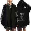 famesale Anime Death Note Uomo Donna Cappotto con Cerniera Felpa con Cappuccio Felpa Ryuk Stampata Casual Giacca con Zip Capispalla