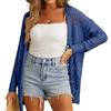 GRECERELLE Cardigan all'uncinetto da donna estivo da spiaggia coprire leggero scavato aperto davanti cardigan lungo da donna protezione solare abbigliamento da spiaggia