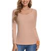SERSARY Maglia Termica Donna Manica a 3/4 - Maglie Termiche Manica Lunga Girocollo - Intimo Termico Invernale - Magliette Maniche Lunghe Donna Traspirante - Abbigliamento Senza Cuciture