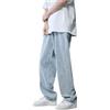 MeiLyviba Baggy Jeans da uomo, Y2K, stile vintage, dritto, in denim, per adolescenti, ragazzi, streetwear, hip hop, larghi, pantaloni da jogging boyfriend, jeans blu chiaro, nero