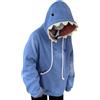 Leaomuny Felpa Uomo con Cappuccio a Forma di Squalo, Felpe con Coulisse E Tasche, Felpa Pullover a Maniche Lunghe Casual Comoda Divertente, Hoodies Sportiva per Autunno E Inverno
