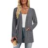 Actcat Cardigan da donna leggero a maniche lunghe aperto sul davanti con | Aperto sul davanti, vestibilità larga, lavorato a maglia, morbido, confortevole, per lavoro/ufficio/esterno/quotidiano