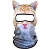 Oneser Passamontagna da sci 3D con orecchie a forma di gatto, simpatica maschera da sci a forma di animale, per festival musicali, raves, feste, attività all'aperto