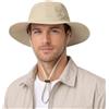 TOP-EX Cappello da sole impermeabile da uomo con tesa larga, protezione solare UPF 50+, per attività all'aperto, escursionismo, safari, pieghevole