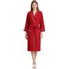 Pahajim Accappatoio Cotone Donna Vestaglia Nido d'ape Leggero Lunga Kimono | Vestaglia da Casa Maniche a 3/4 con Cintura per Piscina,Doccia,Spa