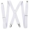 Xinjieda Bretelle da uomo per pantaloni a forma di X bretelle resistenti con clip forti bretelle da uomo bretelle regolabili per pantaloni bretelle elastiche bretelle nere per la maggior parte delle