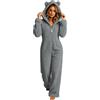 Surttan Pigiama Intero Donna Animali, Bello Orso Flanella Con Cappuccio, Onesies | Pigiama Lungo, Costume con Motivi Animali, Autunno-Inverno, Caldo, Morbido, Abbigliamento da Notte, Pigiami con Cappuccio