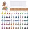SUPERFINDINGS Set di 60 ciondoli a forma di zampa di cane, per feste, 2 misure, con ciondolo a forma di zampa di cane, con 60 sacchetti in organza e biglietti di ringraziamento, motivo animale, set di