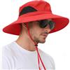 EINSKEY Cappello da Pesca Largo, Cappello Impermeabile Sole Uomo Donna | Protezione UV UPF 50+, sottogola e fascia antisudore, regolabile, pieghevole resistente per pesca, trekking,giardino,spiaggia