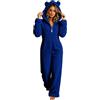 Surttan Pigiama Intero Donna Animali, Bello Orso Flanella Con Cappuccio, Onesies | Pigiama Lungo, Costume con Motivi Animali, Autunno-Inverno, Caldo, Morbido, Abbigliamento da Notte, Pigiami con Cappuccio