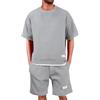 Generico 2026 Waffle Completo Estivo Uomo 2 Pezzi - Tuta Uomo Estiva Casual per Spiaggia Completi da Ginnastica T Shirt Manica Corta + Pantaloncini Set Leggera Tute Sportivi Magliette S-4XL