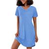 Marvmys Camicia da Notte Donna Cotone Manica Lunghe per Casa Casuale