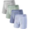 DAVID ARCHY Boxer Uomo in bambù Ultra Morbido, Mutande Boxer Bamboo Comodi, Intimo Maschile ，Traspiranti, 4 Paia