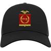 Atspauda SPQR Cappello da baseball con bandiera rossa a mezza maglia in cotone nero, Nero , Taglia unica
