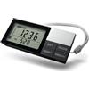 Domary Contapassi con Cordino, Contapassi con Memoria di 7 Giorni per | Display LCD, Traccia Passi, Distanza, Calorie, Design Leggero con Clip, Batteria a Lunga Durata