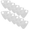 Amosfun 10 Pezzi Ciondolo Riflettente Triangolare Clip in PVC Bianco | Segnaletica di Sicurezza, Visibilità Laterale e Allarme a 360°, per Pedoni e Borse