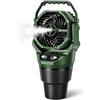 Kaeltsyn Ventilatore nebulizzante a Carrello con Base | Base portabicchieri per posizionamento del carrello da golf, capacità della batteria 10.000 mAh, flusso