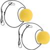 NIYANGLE 2 Pezzi Boa Segnaletica Galleggiante Gialla in Plastica PVC | Aggancio Rapido a Clip, Resta Verticale in Acqua, Controlli Notturni su Laghi e Impiego su Trappole