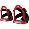 OEBUAFI Staffe per Equitazione, 120mm Larghezza Staffe in Lega di | Leghe di Alluminio Pressofuso, Pedale in Acciaio Inossidabile Rigato per Presa su Bagnato, Compatibile con Selle Inglesi