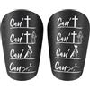 Kaeltsyn Parastinchi da calcio slip-in con guscio esterno, Black White XS | Guscio in PP e strato interno in schiuma EVA, vestibilità slip-in, per coprire l ' area dello stinco durante gioco