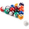 RiToEasysports Set di Palle da Biliardo per Bambini 25 Mm, Palle da | 7 Biglie Rigate e 7 Biglie Piene, Inclusa la Biglia Nera , Resina Poliestere Resistente Agli Urti, per Sale Giochi e