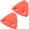 DEARMAMY 10 Pezzi Ciondolo Riflettente Triangolare per Bici in PVC Rosso | Superficie Riflettente, Resistente al Meteo, per Pedoni e Ciclisti, Uso su Borse e Guinzagli
