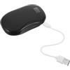 BESPORTBLE Scaldamani Nero con Display Digitale Ricaricabile USB, Mini | ABS Compatto, Calore Regolabile, Ricarica per Smartphone e Tablet, Cavo USB Incluso, Uso Ufficio