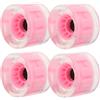 FOYTOKI 4 Pezzi Ruote da Skateboard Luminose in PU Rosa, Grande Concavo Interno, per Longboard e Skateboard, per Ride Notturne e Parchi