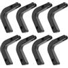 DOITOOL 8 Pezzi Porta Bilanciere da Parete Nero in PC Supporto L-Shaped | Ganci Multifunzionali per Bilancieri e Dischi, Ottimizza Spazio Palestra, per Squat Rack e Palestre Commerciali