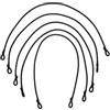Tofficu Corda Elastica per Trampolino 70x0,5x0,5cm, Nero, 5 Pezzi | Nailon a Rete, con Fibbie a Pressione Doppie e Anello, per Montaggio Interno e Fissaggio Rete