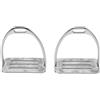 Xiuganpo **Staffe di Sicurezza, Larghezza Interna 125mm, Acciaio | Staffe per Equitazione, Staffe Inglesi per Addestramento Salto Dressage Trail, Pedana con Scanalatura di Drenaggio, Telaio