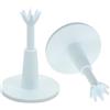 DOITOOL 2 Pezzi Tee da Golf Regolabile in Plastica e Gomma Morbida Bianco | Altezza Adattabile, Base Stabile su Tappetini, per Pratica in Casa E'aperto