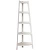 Glomc Libreria Angolare, Mensole Angolari da Parete Scaffale Angolare A 5 Ripiani, Scaffale A Scala, Espositore Industriale per Soggiorno, Camera da Letto, Bianco