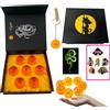 NEXPLORA Set di 7 Palline di Drago (da 1 a 7 Stelle), Sfere da 4,3 cm | Portachiavi, Adesivi, Biglietto di Invocazione, Ideali per Collezionisti o Come Regalo per Bambini