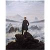 Vestin Stampa in Poster o Tela Canvas 100% QUALITà ITALIA - Caspar David friedrich - Viandante sul mare- effetto Dipinto Idea Regalo Casa quadro cucina stanza da letto soggiorno (TELA CANVAS, 60X76 CM)
