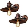 Moddeny IP54 Lampada da Parete retrò per Esterni Impermeabile Antica Lanterna da Parete in Ferro battuto Rurale Luce E27 Illuminazione Edison Vintage Lanterna da Esterno per Fattoria da 10,6 Pollici