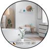 Floordirekt Specchio rotondo da 60 cm - Specchio nero rotondo da parete con cornice in lega di alluminio per bagno, lavabo, soggiorno, camera da letto, ingresso decorazione da parete - Bella