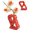 Yibang Vaso in legno per bouquet di fiori Lego, doppio cuore, in legno | Vaso da fiori per Lego Flower Building Set di vasi in legno Kit per Lego Botanicals Fiori artificiali Regalo per gli amanti
