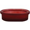Spirella Portasapone in Vetro Decorativo per Il Bagno, portasapone Yoko, Dimensioni: 13,3 x 9,8 x 4 cm, Rosso