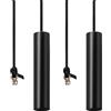 DIPZO Set 2 Tirante per Luce Bagno, Maniglia in Corda Nera 150cm, Interruttore a Corda Facile da Installare per Ventilatori a Soffitto, Accessori Minimalisti per Bagno