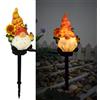 YZYOE Solar girasole elfo luce, giardino decorativo resina carina lampada da pavimento, wireless crepuscolo all'alba luce LED impermeabile.