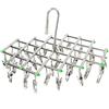 Wuyue Hua acciaio INOX 35 clip stendino, salvaspazio, attaccapanni, Smart Hook design evitare Blowing away, asciugatura pioli per calzini, asciugamani, biancheria intima, Acciaio inossidabile