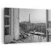 ARTTOR Quadro su Tela 120x80 cm Stampe da Parete Architettura Bianco e Nero 4595 | E Parigi Nero Quadro Decorativo Grande XXL 1 pezzo Soggiorno Camera da Letto Arte da Parete Decorazione da Parete ARTTOR
