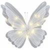 Jiuvaso 3 Pezzi Luci Matrimonio LED Farfalla Addobbi Nuziali Decorazioni Luminose Accessori Cerimonia Effetto Brillante Diurne E Serali Adatte per Archi, White